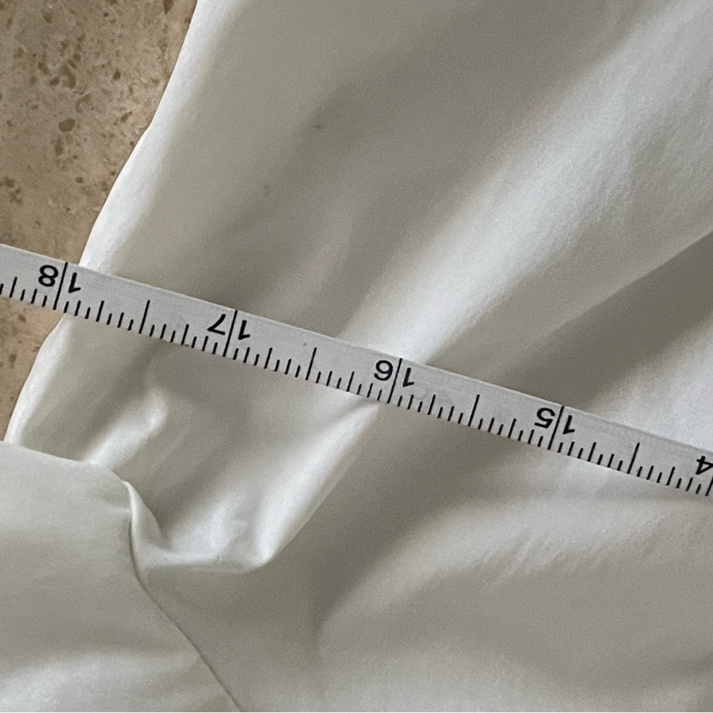 Woman’s Evening blouse Adrianna Papel cream 12 ruffle collar rhinestone buttons - Picture 11 of 13